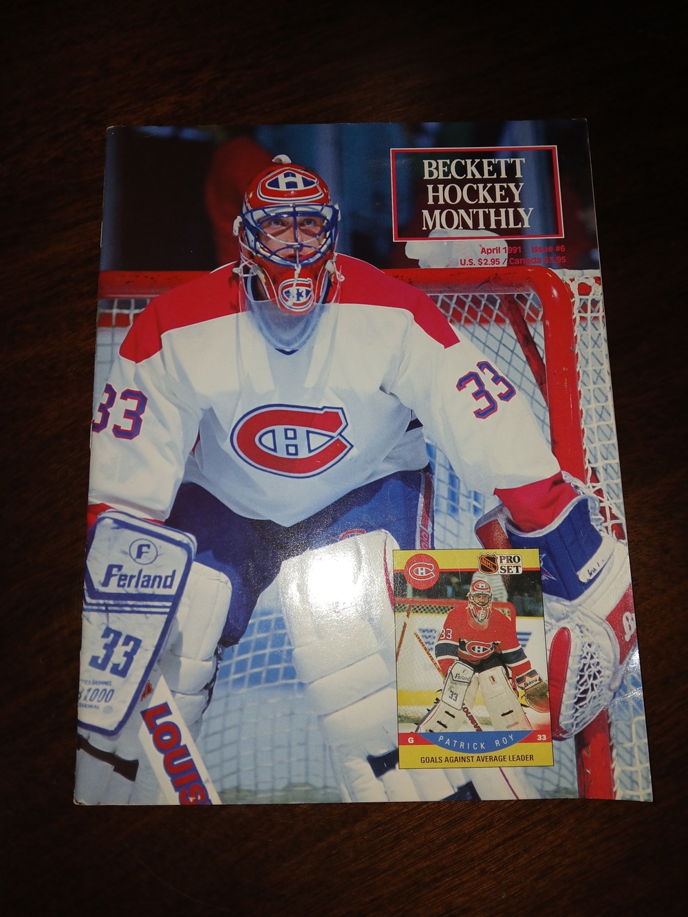 NHL Beckett Hockey Monthly - Red, White, Blue April 1991 Issue#6